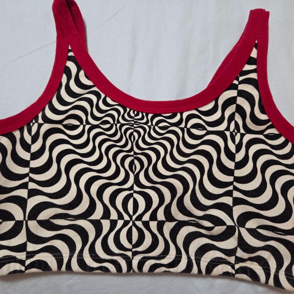 Thunderpants Organic Cotton Bra Wild Black & White print